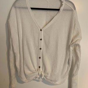 White Button Sweater